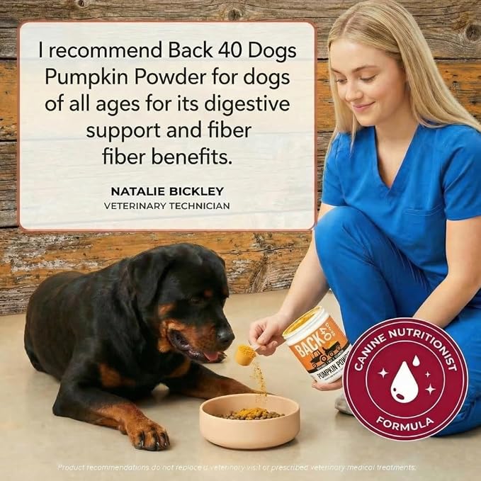 Pumpkin Powder for Dogs - Powder Pumpkin Dog Food Toppers - Rich in Fiber Supplement Helps with Gut & Digestion, Nutrient Absorption, Diarrhea, Constipation & Upset Stomach- 8.1oz- Made in USA