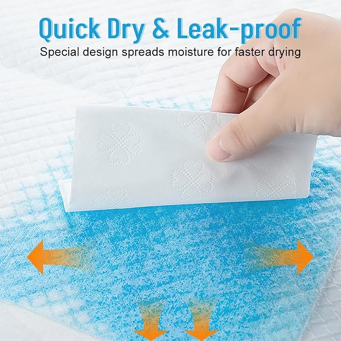 Dog Pee Pads 50 Count, 28'' x 34'' Puppy Pads with Leak-Proof Quick-Dry Design, Pet Training Pads for Potty Training Strong Absorbency