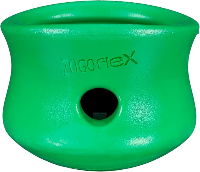 WEST PAW Zogoflex Toppl Interactive Treat Dispensing Puzzle Dog Toy for Mental Stimulation & Enrichment-Holds Kibble & Treats-Lickable, Freezable & Dishwasher Safe-Made in USA-XL-Clover Green
