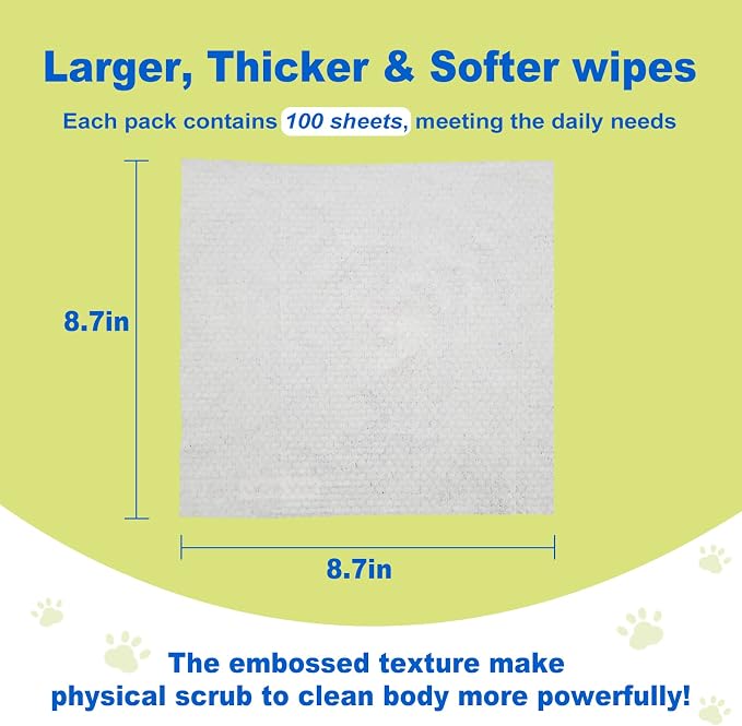 DR.EASY All Purpose Grooming Wipes, No Fragrance, 100 Count