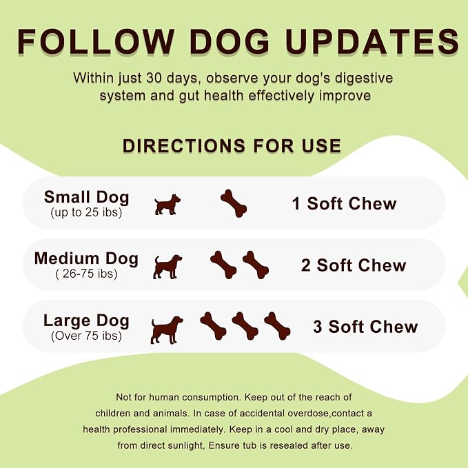 90 Chew Anal Gland Soft Chews for Dogs-Help Reduce Scooting with Pumpkin&Digestive Enzymes Probiotics Fiber Supplement-Bacon Flavor