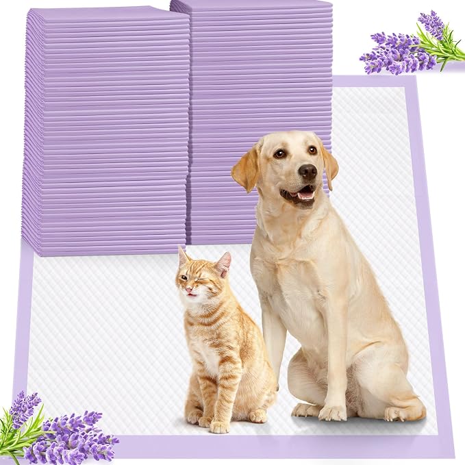 iweepet 36"x36" 4XL Lavender Scented Disposable Dog Pee Pads, 45 Count | Extra Large Puppy Training Pads with 6-Layer Super Absorbent Protection, Leakproof Puppy Pads for Large Dogs & Senior Pets