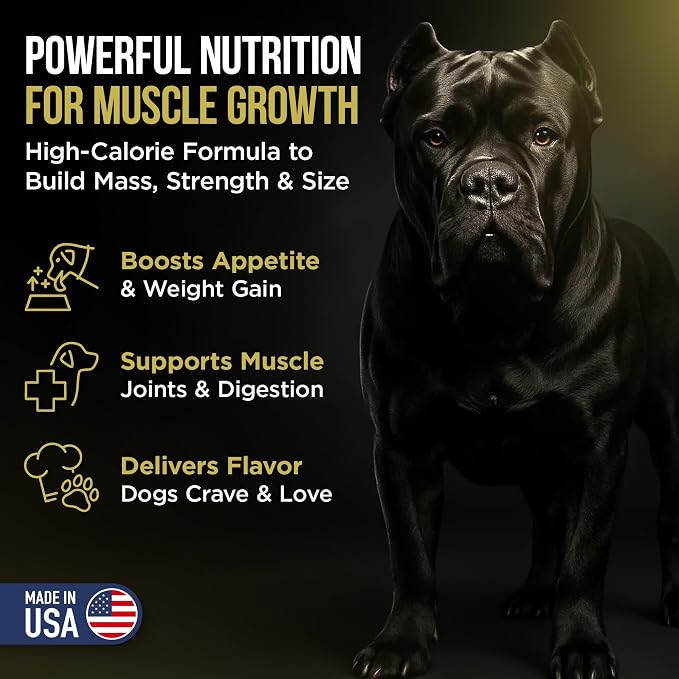 (5 Pounds) - 302 Servings of Dog Weight Gainer - Weight Gain Supplements for Dogs - Canine and Dog Muscle Builder - Made in The USA