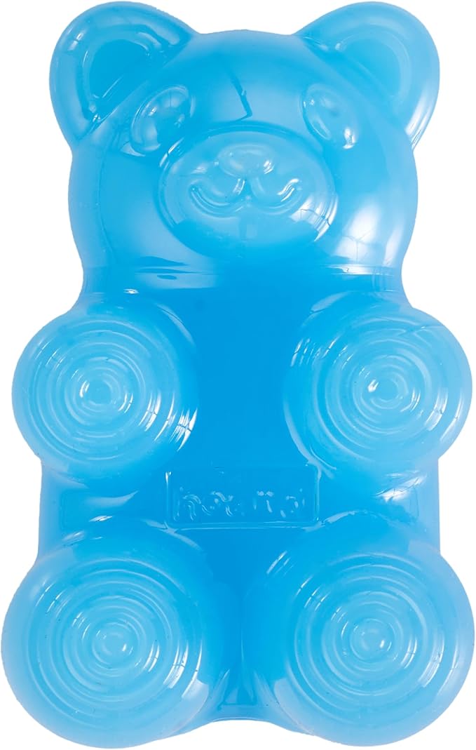 Outward Hound Gummiez Bear Dog Toy & Treat Stuffer, 4.7″ x 3″ Blue Raspberry-Scent Interactive Chew for Dogs, Promote Healthy Teeth, Gums & Mental Enrichment, Reduce Boredom & Support Dental Health