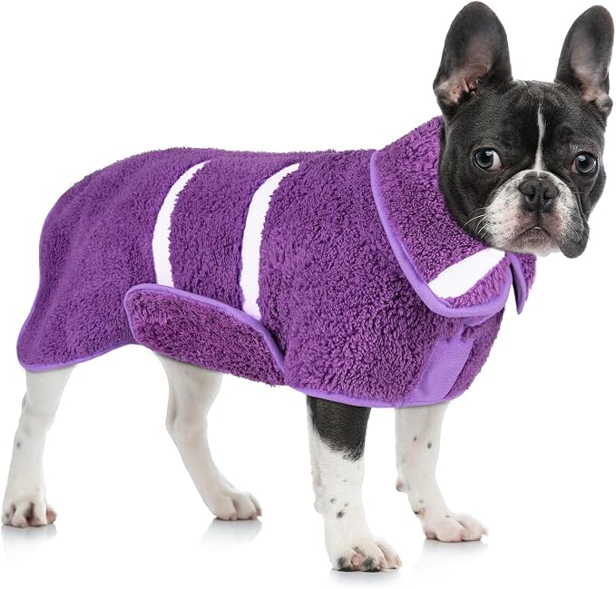 Dog Bathrobe Super Absorbent Dog Towels Large Quick Drying Robes for After Bath Soft Adjustable Warm Keeping Dogs Towel(S-XXL)