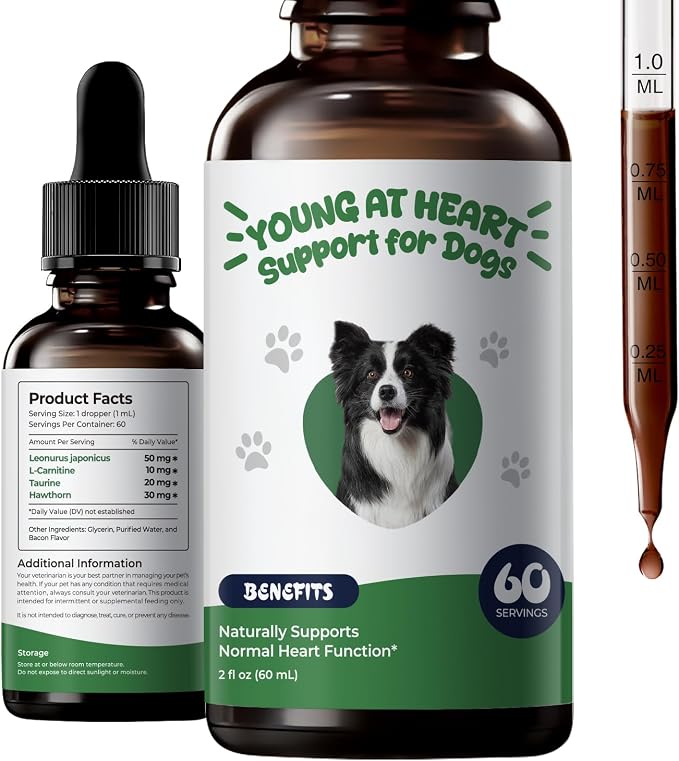 Young Heart for Dogs, Senior Cardiovascular Support, Taurine Drops