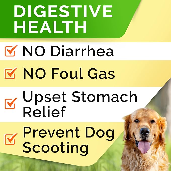 STRELLALAB Dog Probiotics Chews + Enzymes Gut Health Support