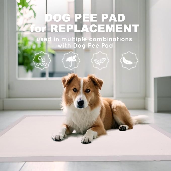 HQ4US 4LEGS Dog Pee Pads, Thick/Ultra Absorbent Puppy Dog Training Pads, Large Size 36”×24”，Odor Eliminating Gel, Deodorizing Factors, with Pet Inducer (105 Count)