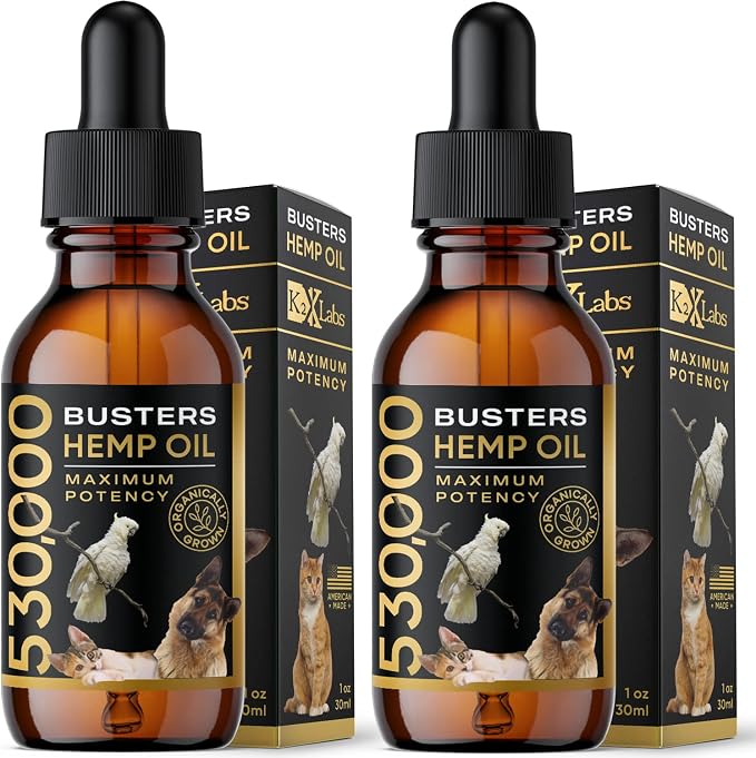 Buster's Hemp Oil for Dogs & Cats, Calm, Joint, Coat, 2-Pack 30ml
