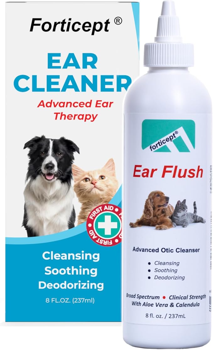 Forticept Dog Ear Infection Treatment & Wash Flush, 8 oz
