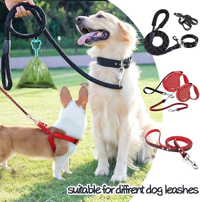 Dog Poop Bag Holder, Waste Bag Holder, Dog Poop Bag Carrier, Hand Free Holder (10 pack, Blue)