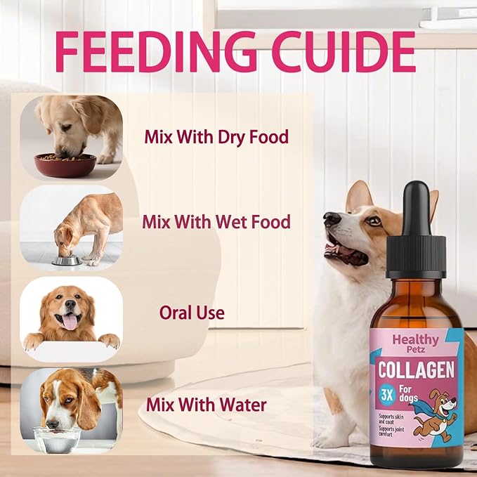Healthy Petz Premium Liquid Collagen Drops for Dogs
