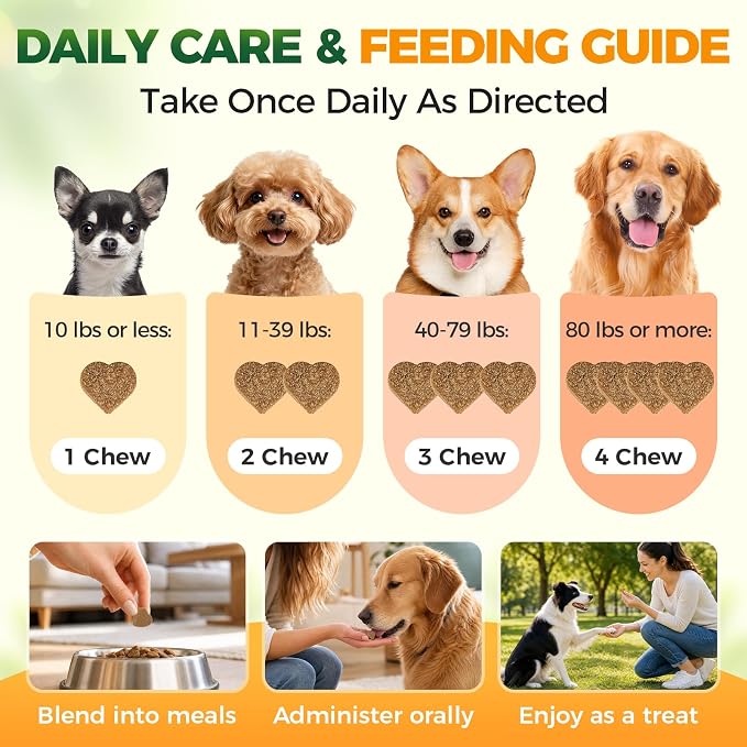 Probiotics for Dogs, 6-Strain Gut Health Blend with Digestive Enzymes, Pumpkin & Papaya, Chicken Flavor Chewable Tablets, 100 Count, Supports Digestive Health for All Breeds