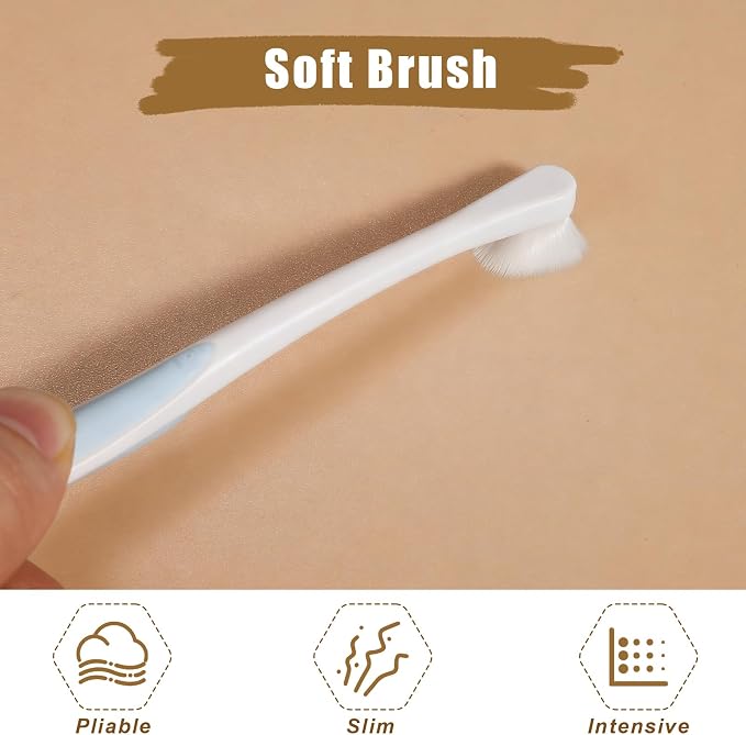 2 Pcs Puppy Toothbrush, Soft Bristles Small Dog Toothbrush, Toothbrushs for Dogs Cats Sensitive Teeth, Smooth Bristles Head Tooth Brush Deep Clean Kit for Puppy, Kitten, Small Dog & Cat