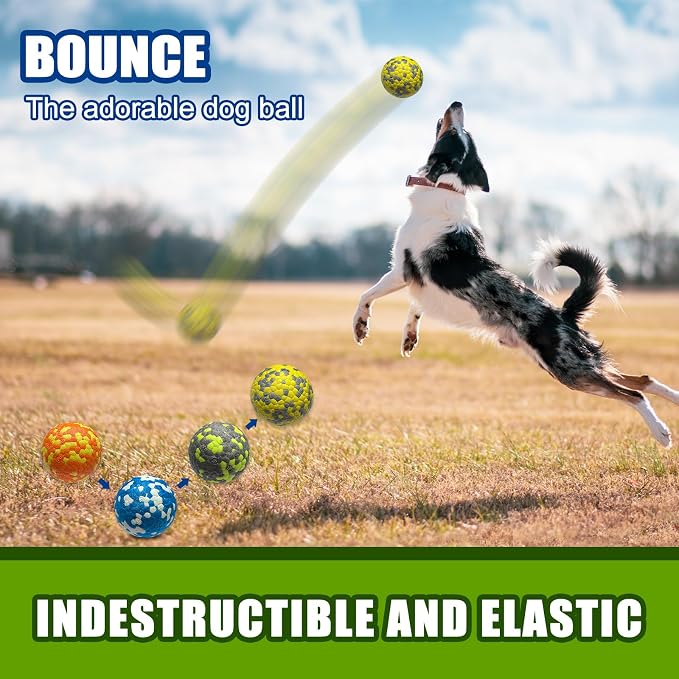 Mankoda Dog Balls, Indestructible Floating Tennis Balls, 2.5in, 4-Pack