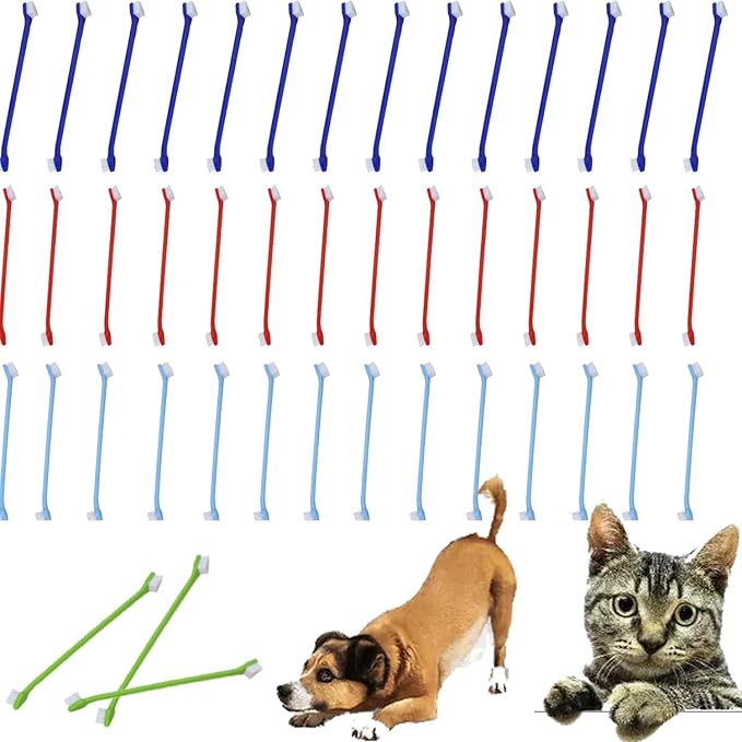 160-Pack Dual-Headed Dog Toothbrush Set- Soft Bristles for Dental Care of Small & Large Dogs, Cats, and Other Pets - Bulk Toothbrushes for Pet Hygiene