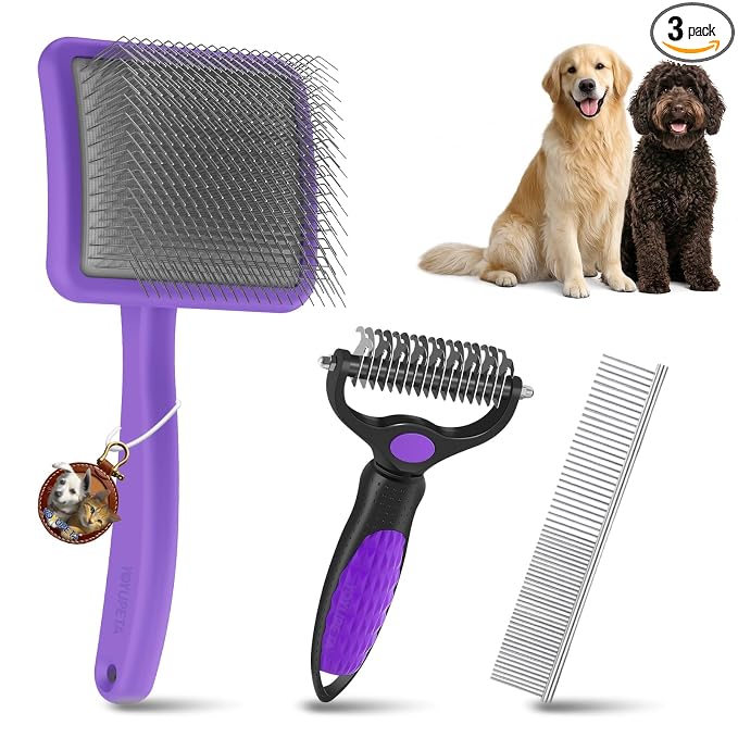 Large Dog 3 in 1 Grooming Kit, Large, Purple