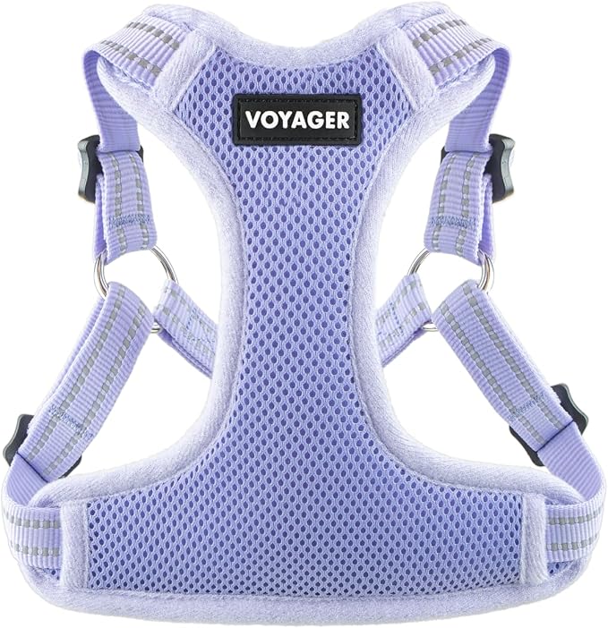 Voyager Step-in Flex Adjustable Dog Harness - Lavender, Small | 15 - 18" in Chest, Fully Adjustable, Reflective Bands, All Weather Breathable Air Mesh, Lightweight, Fast Drying