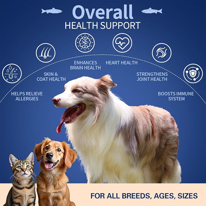 DANFISK Salmon Oil Formula with Omega 3, Fish Oil for Dogs Supplement, Skin & Coat Dog Oil, Itchy Relief, Immune Support for Joints & Heart, Food Topper, 16 oz.