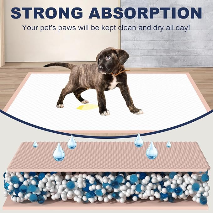 Dog Pee Pads Extra Large 30"×36" - 40 Count, XXL Pink Puppy Pads Unscented, Urine Underpads, Super Absorbent & Leak-Proof Potty Pads for Doggies