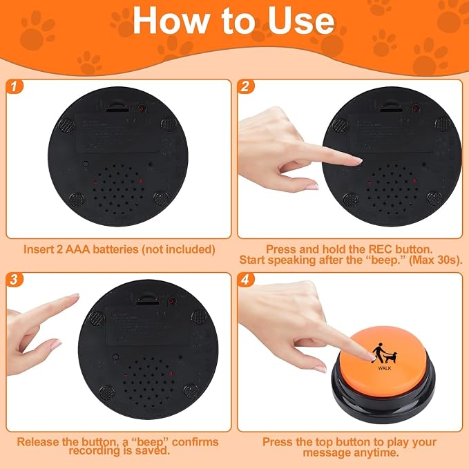 Dog Talking Buttons for Communication, 8 Pcs
