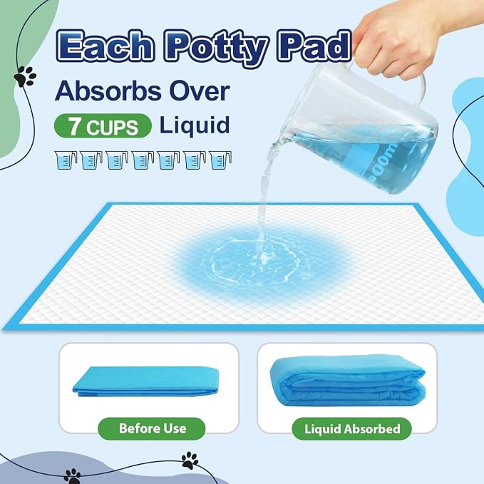 Puppy Pads XL 100 Count, Dog Pee Pads Extra Large, 34"x28" Pee Pads for Dogs, X-Large Disposable Dog Training Pads Super Absorbent&Leak-Proof, Incontinent Potty Piddle Pads for Doggy, Pet Supplies