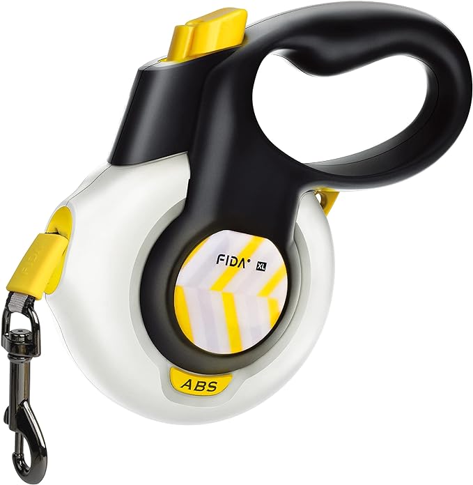 FIDA AutoBrake Retractable Dog Leash. Advanced Patented Design for Dog Pulling, 16 ft Heavy Duty No Pull Pet Walking Leash for Extra Large Breeds. Tangle Free, Soft Grip, X-Large Size.