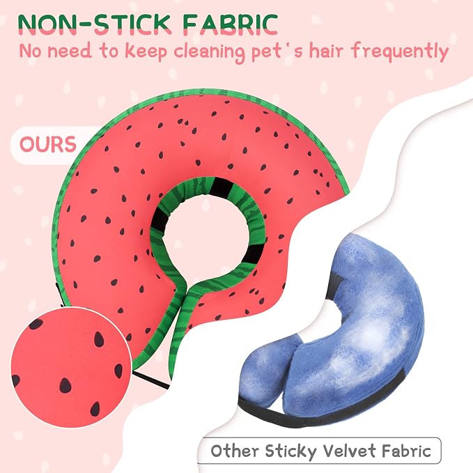 Supet Inflatable Dog Cone Collar for Large Medium Small Dogs, Soft Cone Collar for Dogs Cats, E Collar Pet Neck Donut Dog Cone Alternative After Surgery