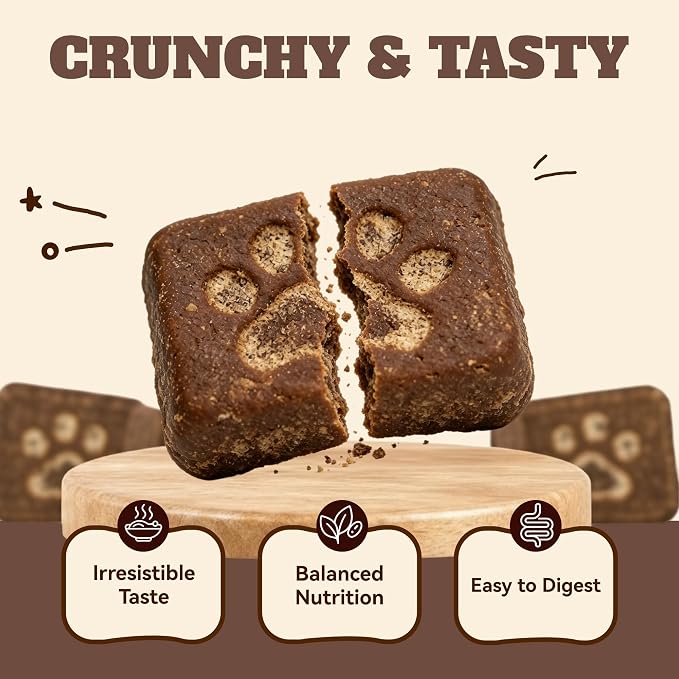 Wellix Probiotics Dog Treats for Digestive Health, Crunchy Dog Biscuits