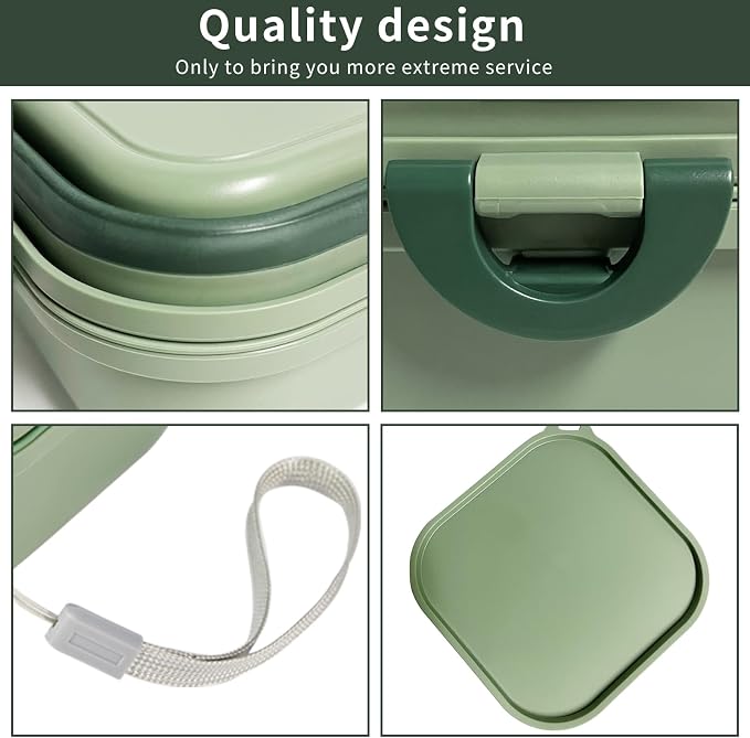 Collapsible Dog Water Bowl, 2-in-1 with Lid