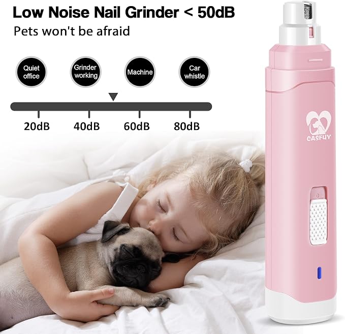 Casfuy Professional 2-Speed Dog Nail Grinder
