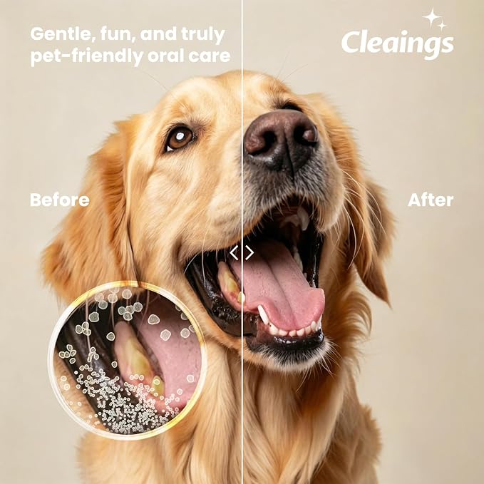Pet Finger Toothbrush with Flavor Burst Beads, 360° Silicone Toothbrush Kit for Dogs & Cats, Deep Teeth Cleaning - 6 Pcs Chicken Flavor