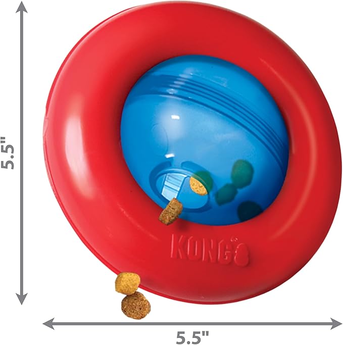 KONG Gyro - Interactive Dog Toy for Treat Dispensing - Dog Slow Feeder for Healthy Eating - for Small Dogs