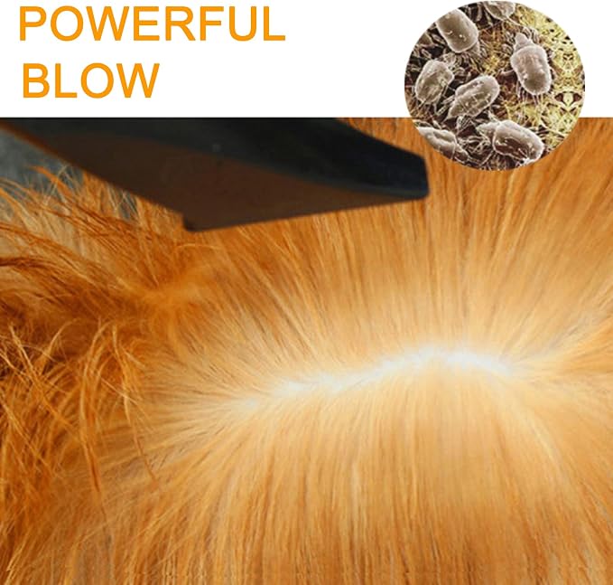 Dog Dryers Blower Grooming Professional, Quiet Dog Dryers 65dB with High Velocity, Pet Hair Dry 2500W Home for Small Medium Large Dogs Cats Pets, Yellow