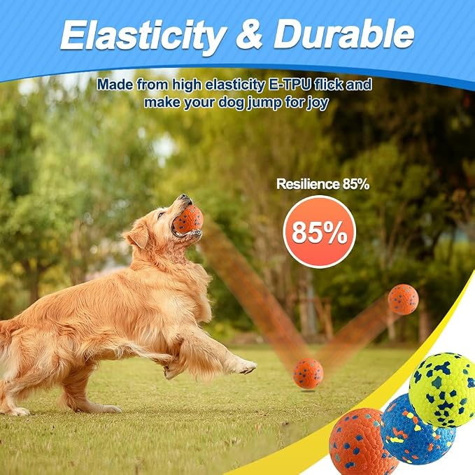 Mankoda Dog Balls, Indestructible Floating Tennis Balls, 3in, 3-Pack