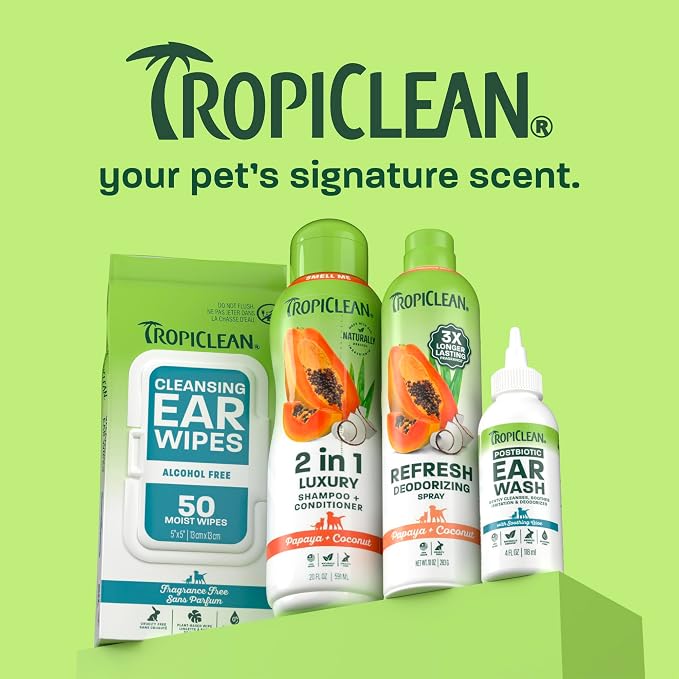 TropiClean Dog Ear Wipes, 50ct