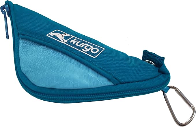 Kurgo Zippy Bowl for Dogs, Collapsible Travel Bowl, 48oz, Coastal Blue