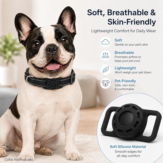 GPS Collar for Dogs,Pet Tracker (Android Only) Smart tag,Waterproof Compatible with Google Find My,No Monthly Fee,Advanced Tracking Solution Smart Collar for Pet Safety Ideal Small Large Dogs