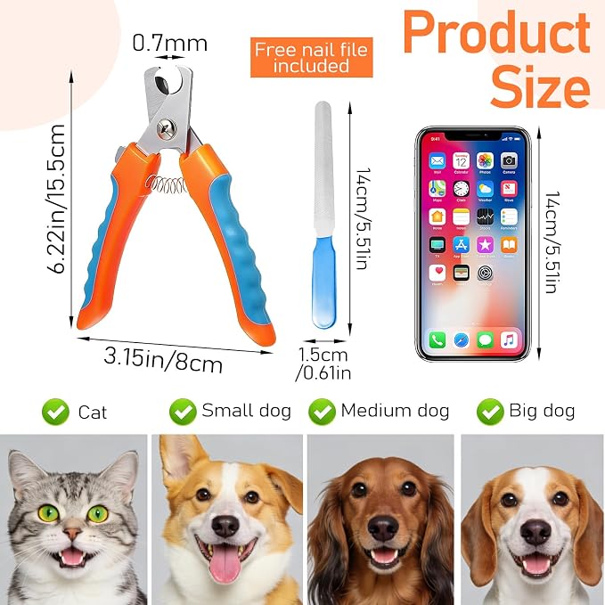 MAQUITA Dog Nail Clippers & Trimmers Set, 6pcs