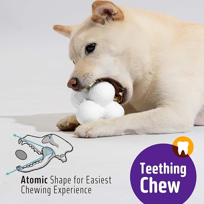 Kimee 3.9'' Dog Balls Tennis Balls Dog Toys for Aggressive Chewers 3 Balls | Indestructible Dog Toys Atom Dog Teething Chew Toys Balls Dog Water Balls Dog Fetch Toys for Large Medium Small Dogs Puppy