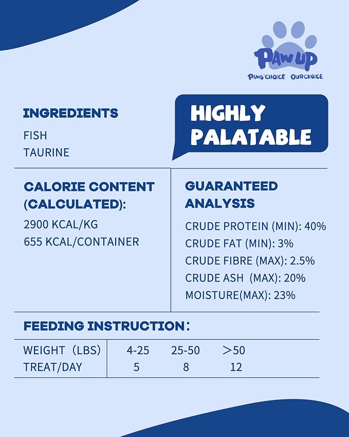 PAWUP Dried Whole Fish Dog Treats, High Protein Omega-3 Snacks