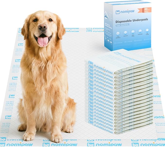 Disposable Leakproof Absorbency Underpads, 28"x39" Large Incontinence Pads with Quick Drying for Baby, Adults, Puppy, Dog Bed Pee Pads, 40 Count