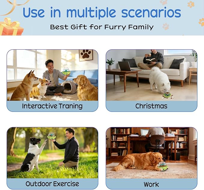 BoYoYo Interactive Dog Puzzle Toy for Smart, Dog Enrichment Toys to Keep Them Busy, Cognitive Dogs Toy to Stimulate Their Brain, Dog's Treat Dispensing Toys with Slow Feeder, Durable and Easy to Clean