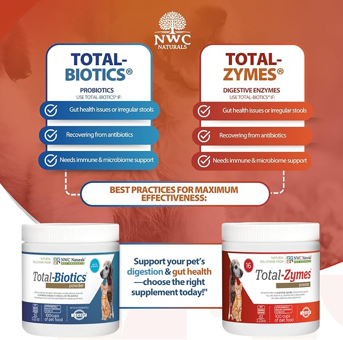 NWC Naturals Twin Pack Probiotic and Digestive Enzyme Powders, 2.22 oz Each