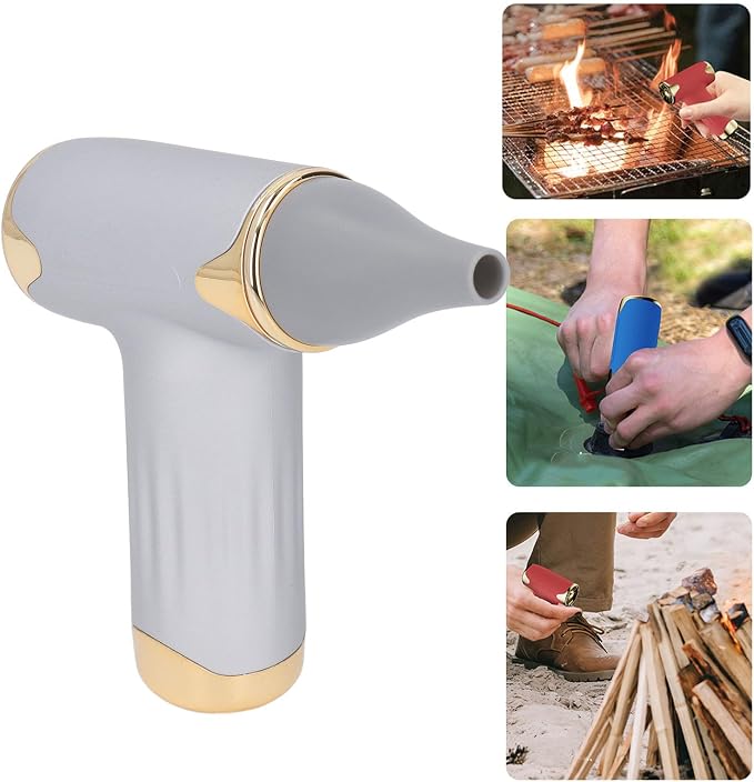 Tbest Pet Hair Dryer, High Speed 4 Levels Wind Bladeless 60W Electric Hair Dryer Handheld Dust Blower for Cats Dogs (Silver