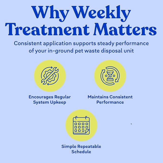 Doggie Dooley Waste Terminator Tablets - 100 Count - Pet Digester Concentrate for In-Ground Disposal Unit - Break Down Solid Waste - Resealable Pouch - Weekly Formula for Large Breeds - White