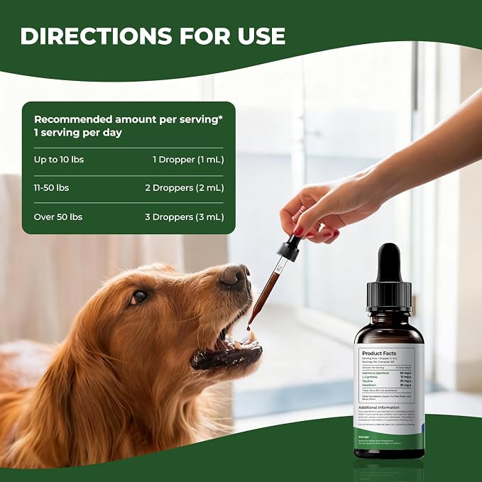 Young Heart for Dogs, Senior Cardiovascular Support, Taurine Drops