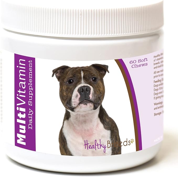 Healthy Breeds Staffordshire Bull Terrier Multi-Vitamin Soft Chews 60 Count (1127-stbt-001)