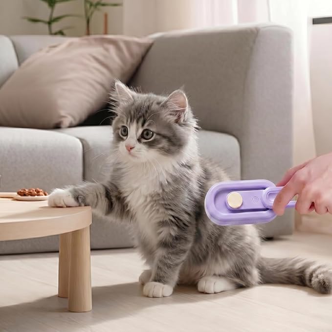 2026 Upgraded 3-in-1 Cat Steam Brush, Rechargeable Steamy Pet Grooming Brush for Shedding, Multifunctional Pet Hair Remover with Steam for Pet Massage & Deep Cleaning-Multicolor