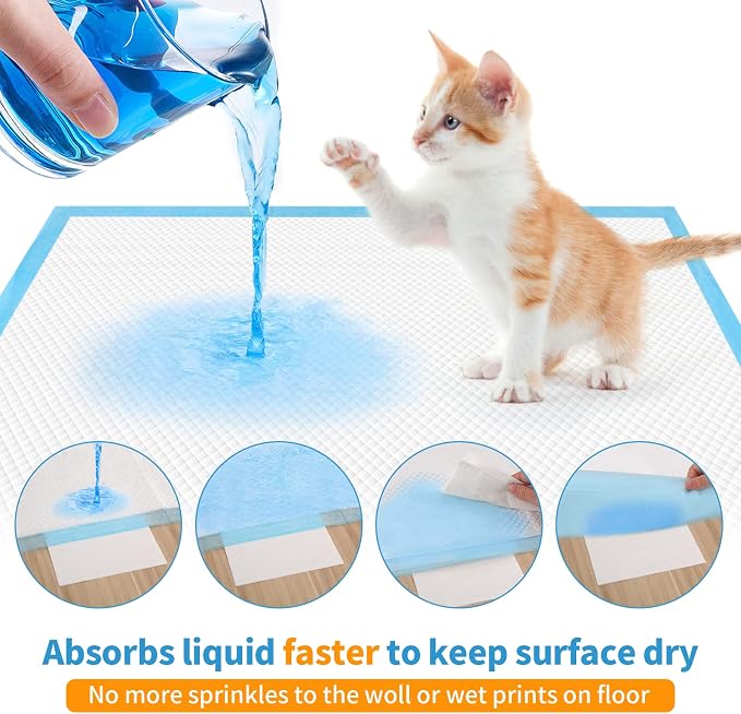 Dog and Puppy Training Pads， Disposable Dog Pee Pads (100, 28"*34"(70*85cm))